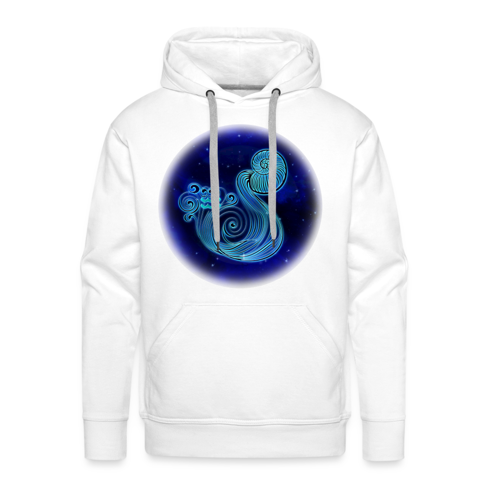 Men’s Aquarius Premium Hoodie - white