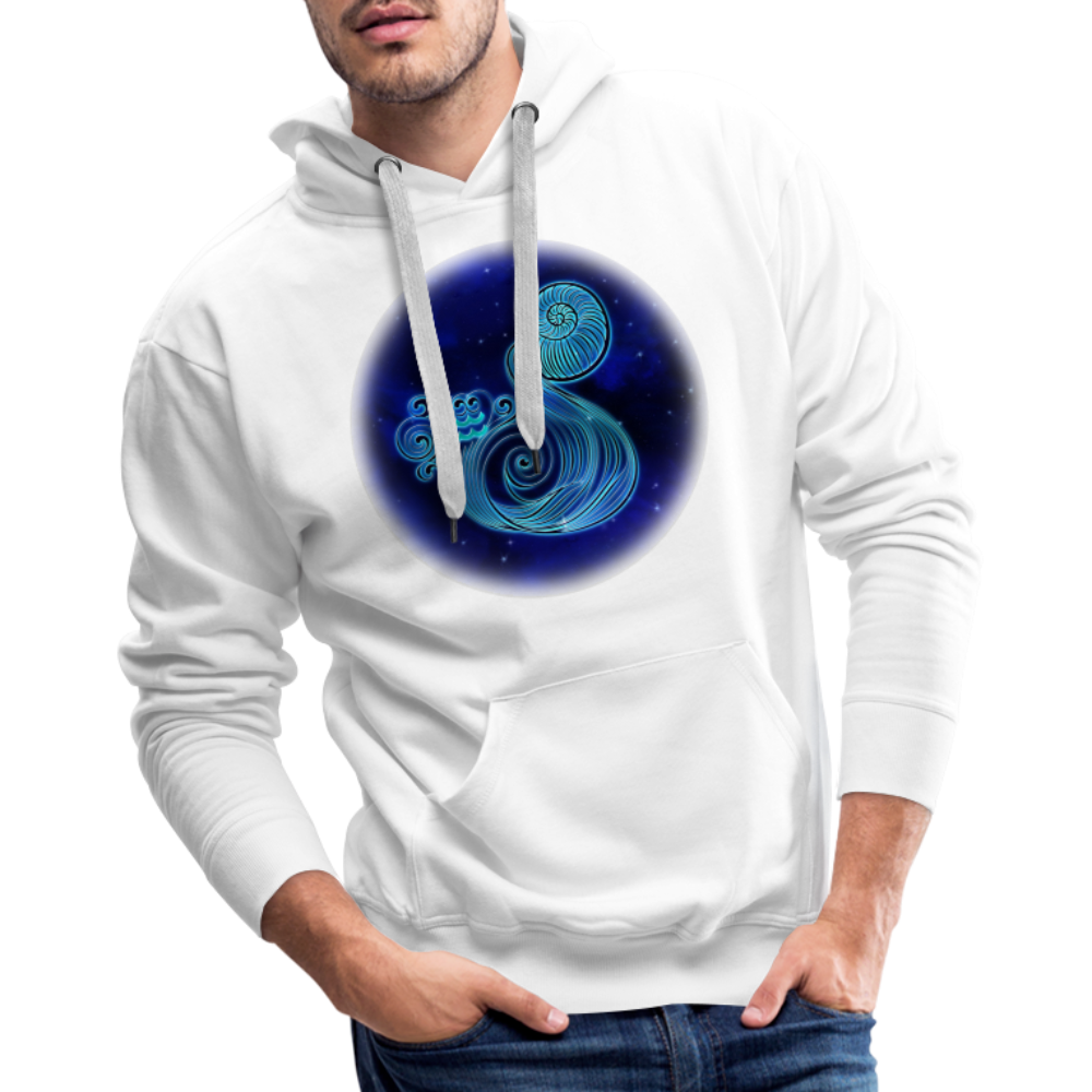 Men’s Aquarius Premium Hoodie - white