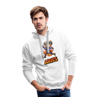 Thumbnail for Men’s Playful Aries Premium Hoodie - white