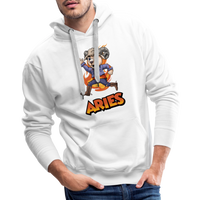 Thumbnail for Men’s Playful Aries Premium Hoodie - white