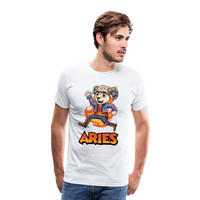 Thumbnail for Men's Playful Aries Premium T-Shirt - white