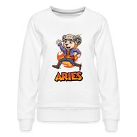 Thumbnail for Women’s Playful Aries Premium Sweatshirt - white