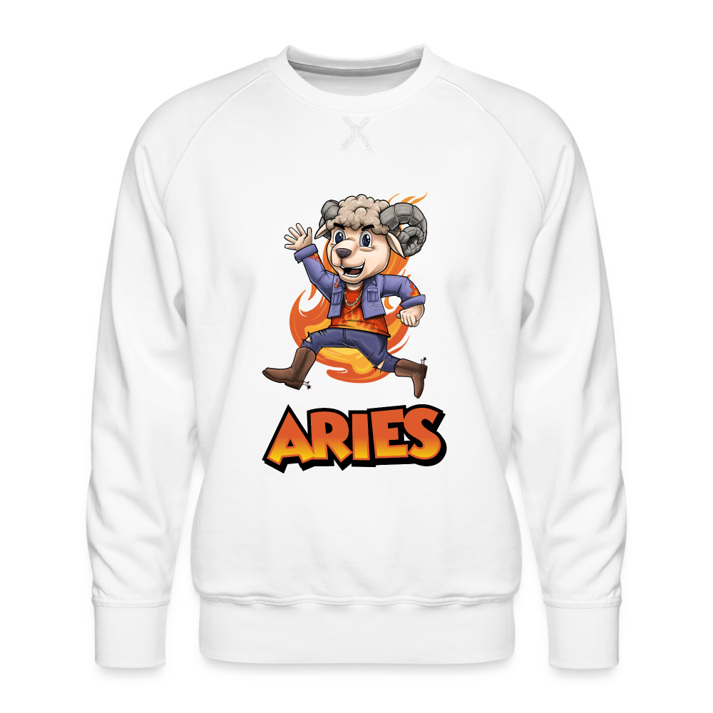 Men’s Playful Aries Premium Sweatshirt - white