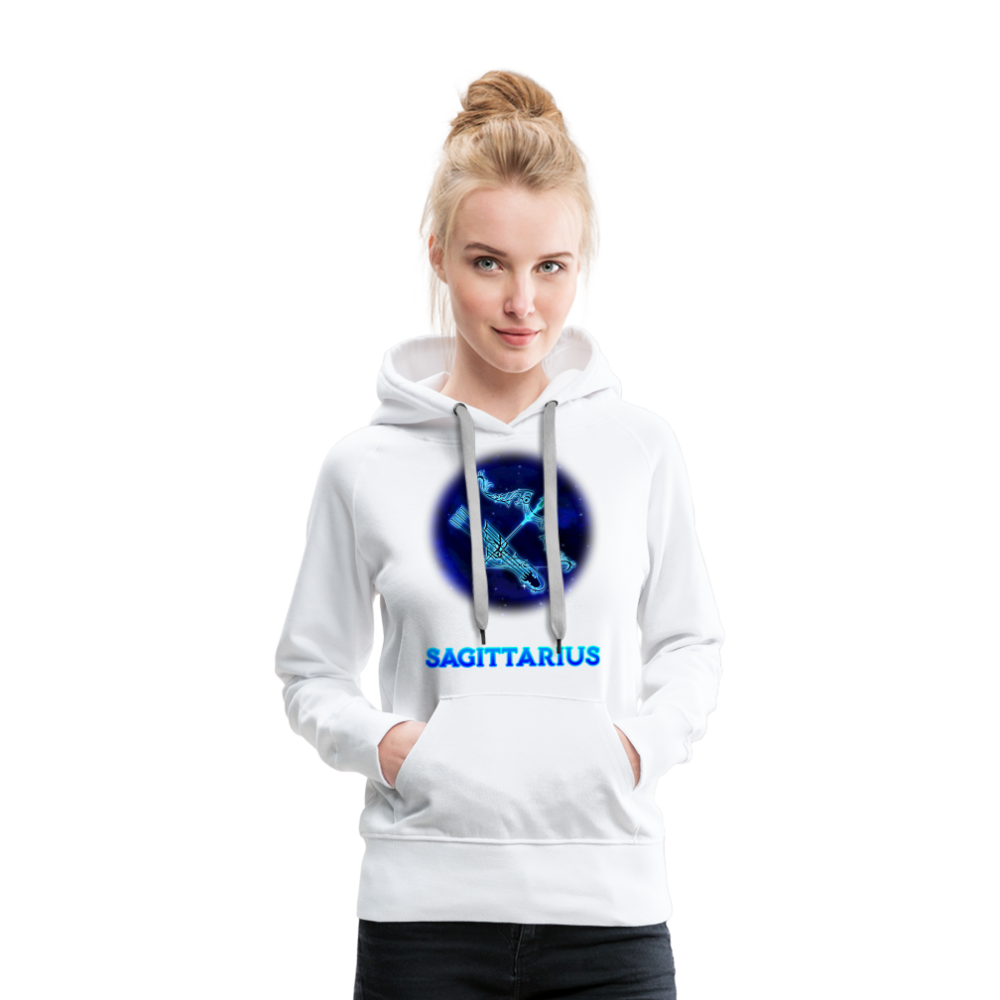 Women’s Sagittarius Premium Hoodie - white