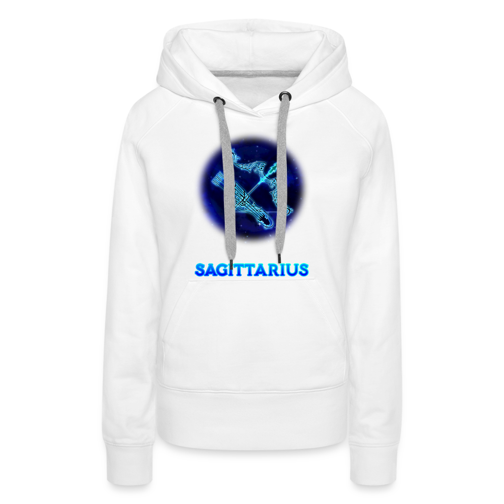 Women’s Sagittarius Premium Hoodie - white