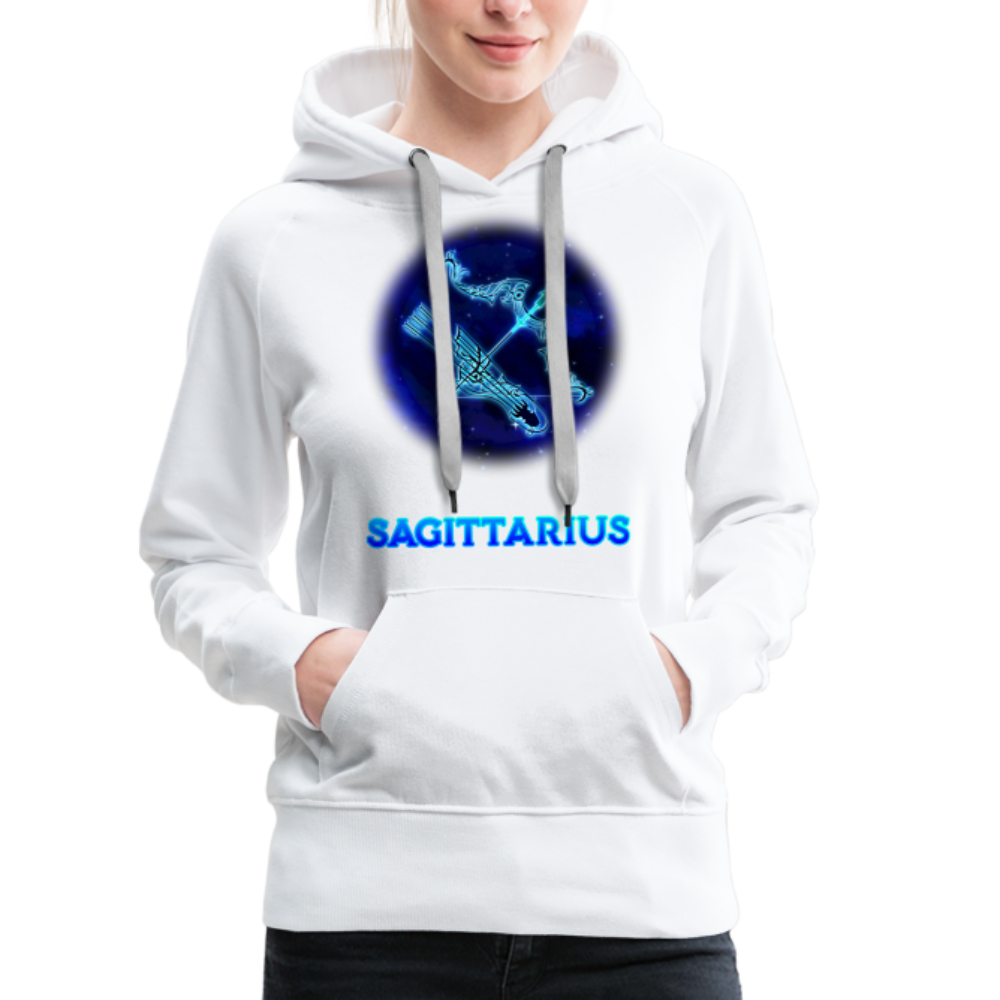 Women’s Sagittarius Premium Hoodie - white