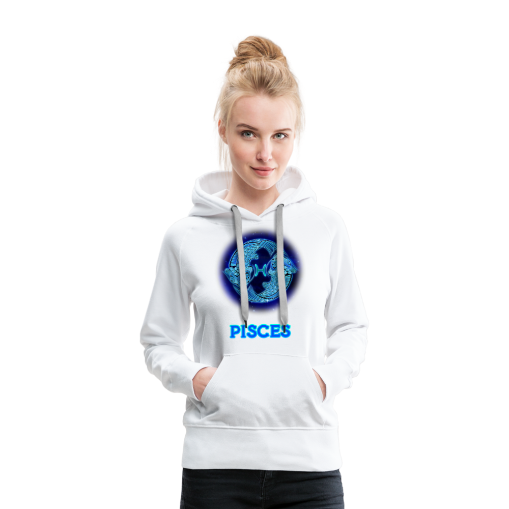 Women’s Pisces Premium Hoodie - white