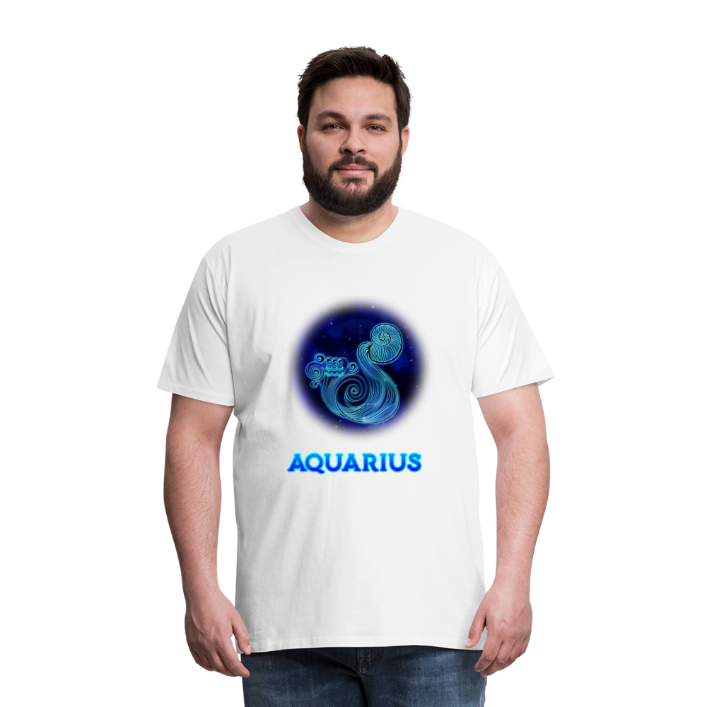 Men's Aquarius Premium T-Shirt - white