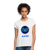 Thumbnail for Women's Aries Relaxed Fit T-Shirt - white