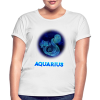 Thumbnail for Women's Aquarius Relaxed Fit T-Shirt - white