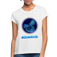 Thumbnail for Women's Aquarius Relaxed Fit T-Shirt - white