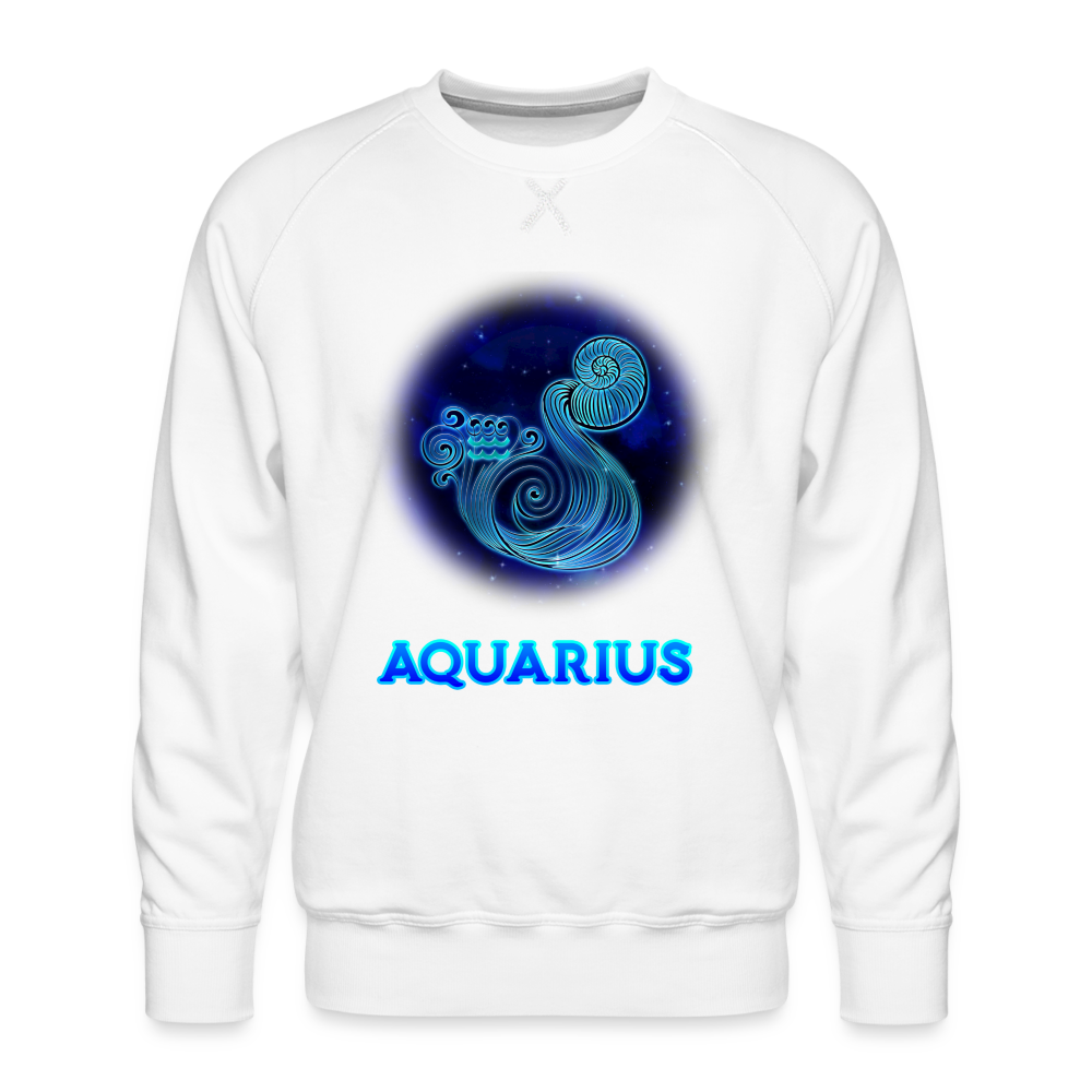 Men’s Aquarius Premium Sweatshirt - white