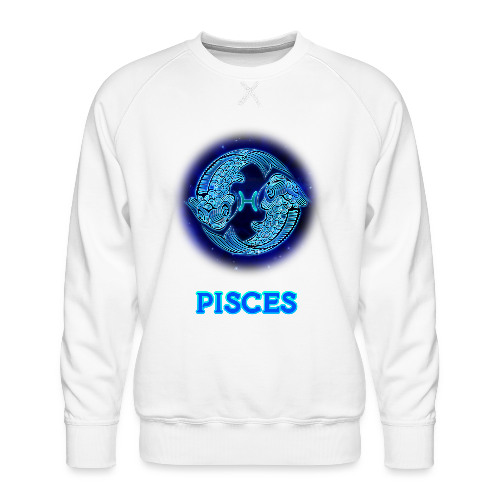 Men’s Pisces Premium Sweatshirt - white