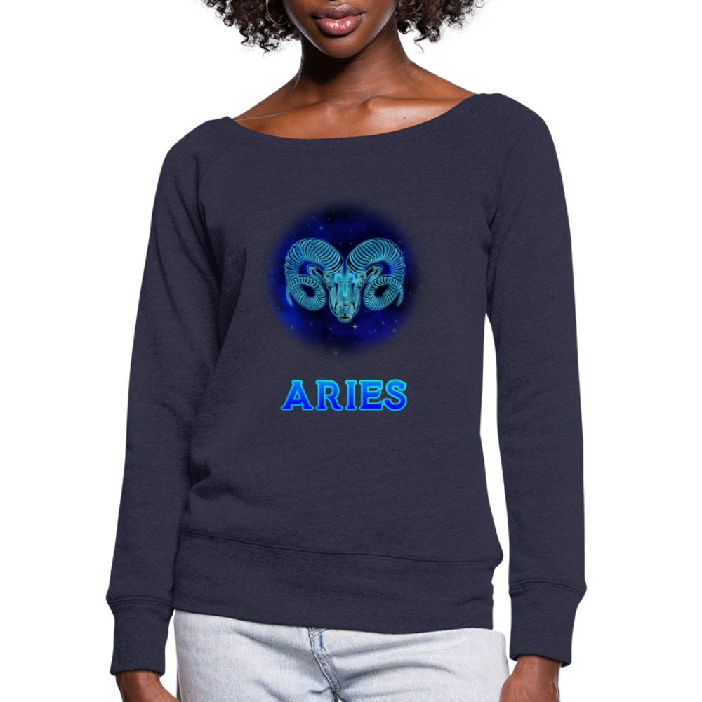 Women's Aries Wideneck Sweatshirt - melange navy