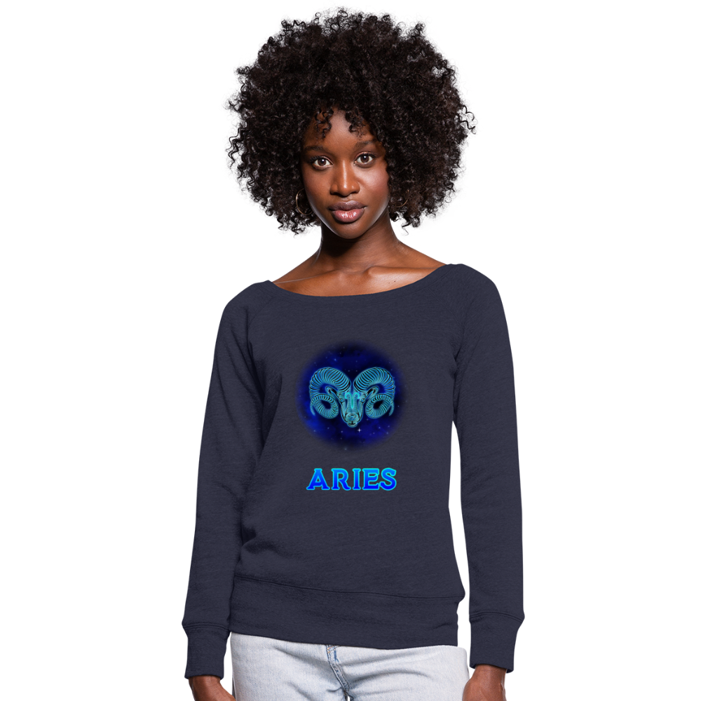 Women's Aries Wideneck Sweatshirt - melange navy