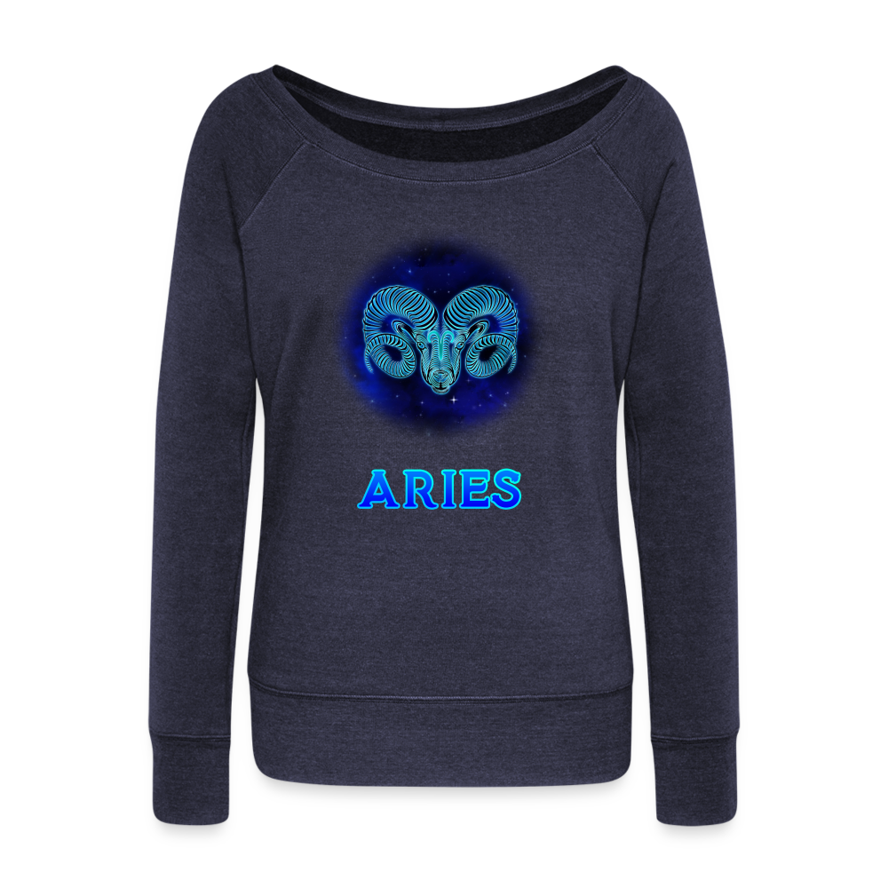 Women's Aries Wideneck Sweatshirt - melange navy