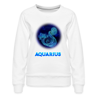 Thumbnail for Women’s Aquarius Premium Sweatshirt - white