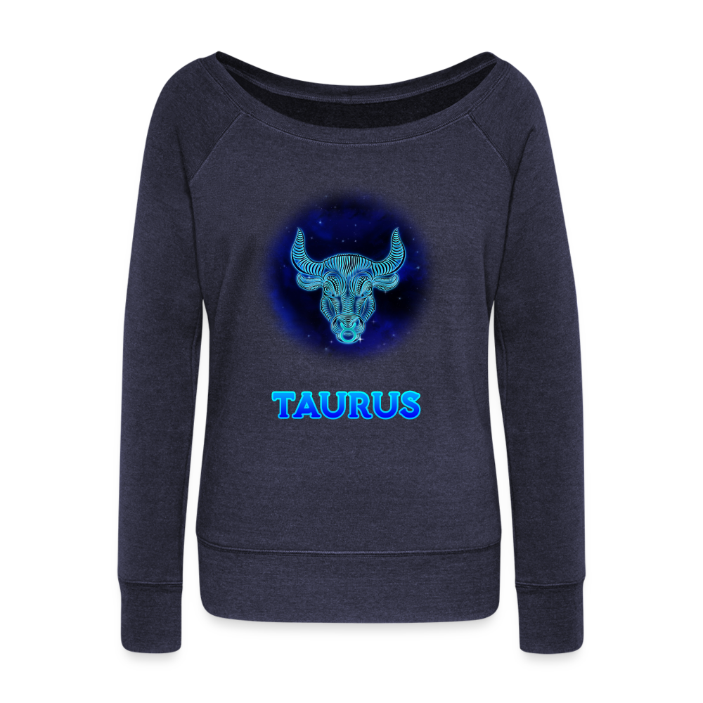 Women's Taurus Wideneck Sweatshirt - melange navy