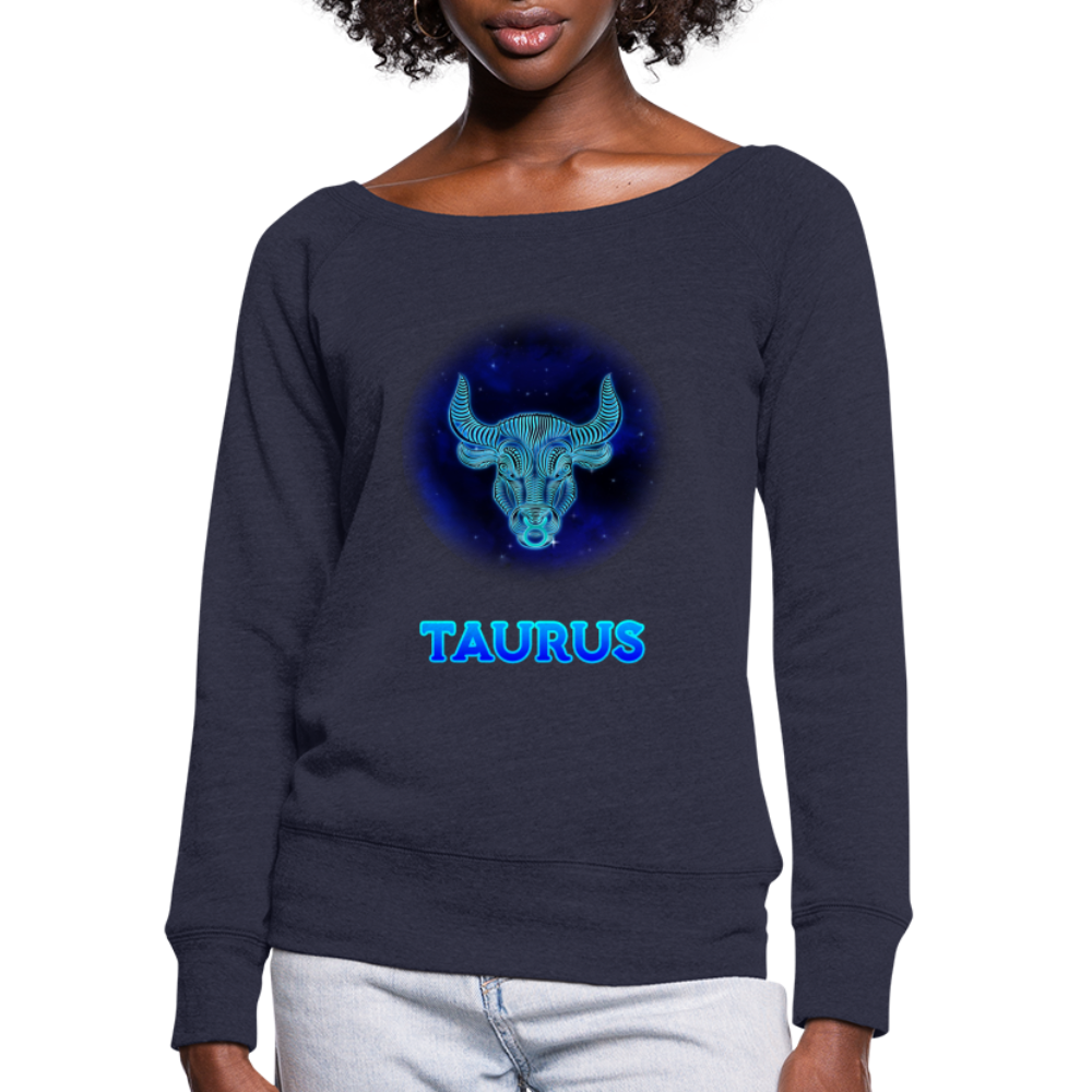 Women's Taurus Wideneck Sweatshirt - melange navy