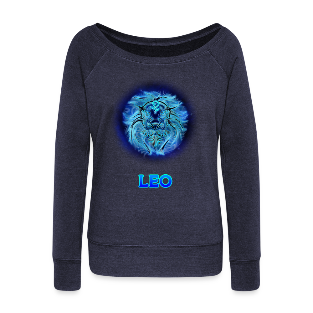 Women's Leo Wideneck Sweatshirt - melange navy