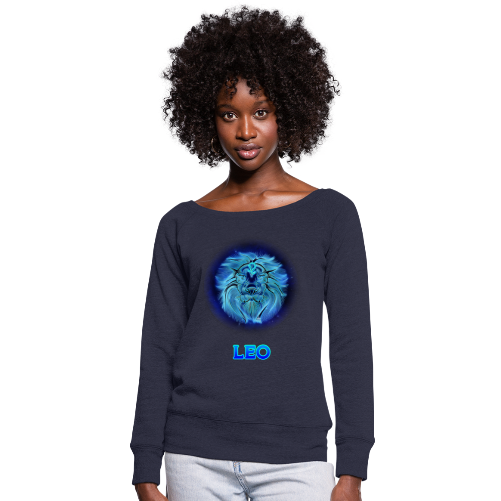 Women's Leo Wideneck Sweatshirt - melange navy