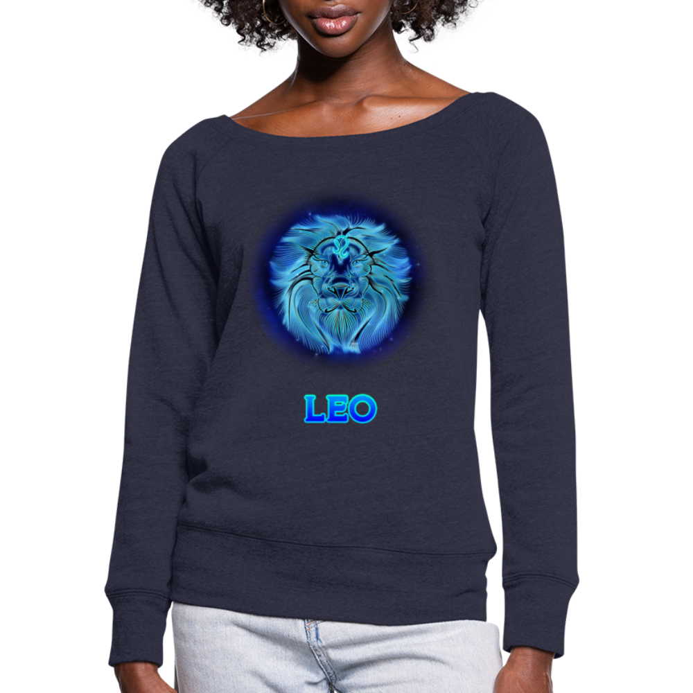 Women's Leo Wideneck Sweatshirt - melange navy