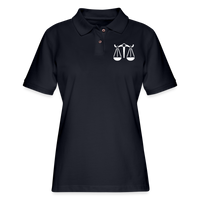 Thumbnail for Women's Libra Black Polo Shirt - midnight navy