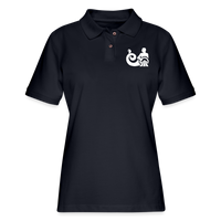 Thumbnail for Women's Aquarius Black Polo Shirt - midnight navy