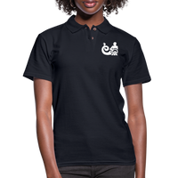 Thumbnail for Women's Aquarius Black Polo Shirt - midnight navy