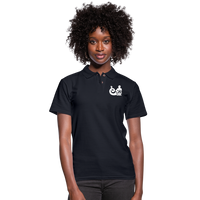 Thumbnail for Women's Aquarius Black Polo Shirt - midnight navy