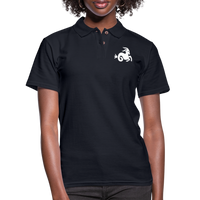 Thumbnail for Women's Capricorn Black Polo Shirt - midnight navy