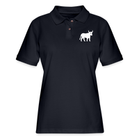 Thumbnail for Women's Taurus Black Polo Shirt - midnight navy