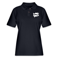 Thumbnail for Women's Pisces Black Polo Shirt - midnight navy