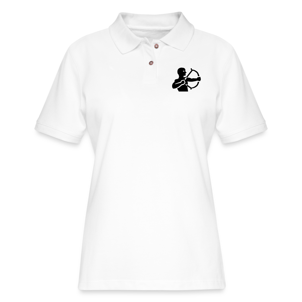 Women's Sagittarius White Polo Shirt - white