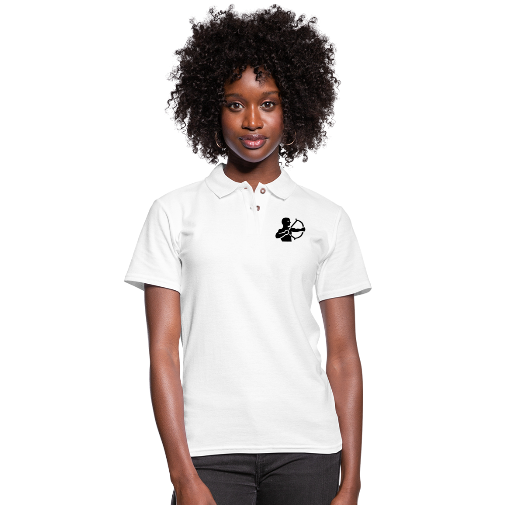 Women's Sagittarius White Polo Shirt - white