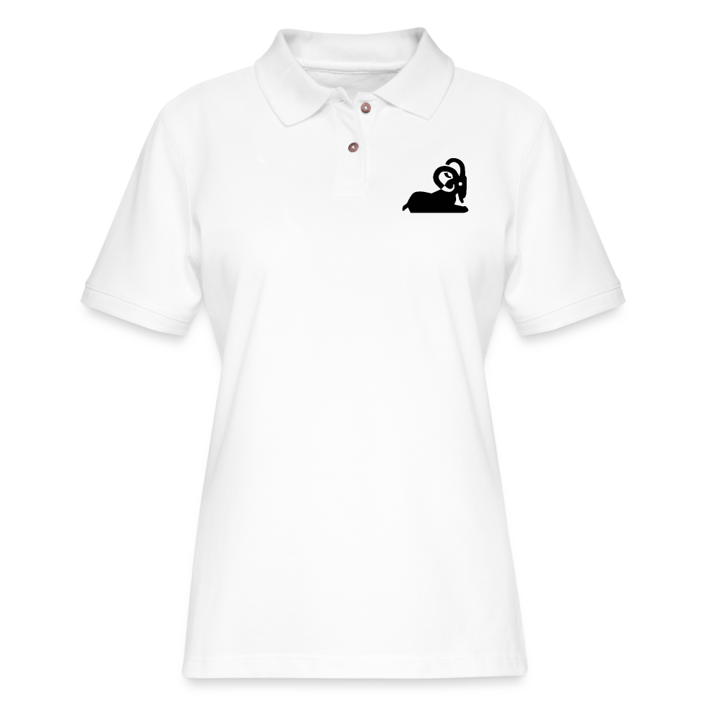 Women's Aries White Polo Shirt - white