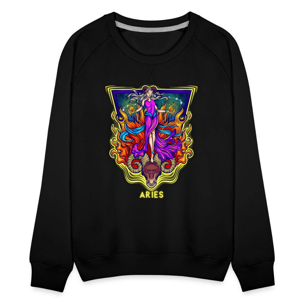 Women’s Cosmic Aries Premium Sweatshirt - black