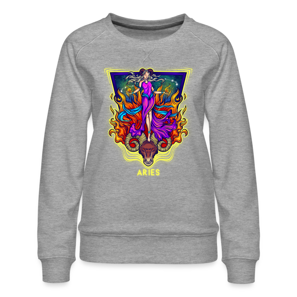 Women’s Cosmic Aries Premium Sweatshirt - heather grey