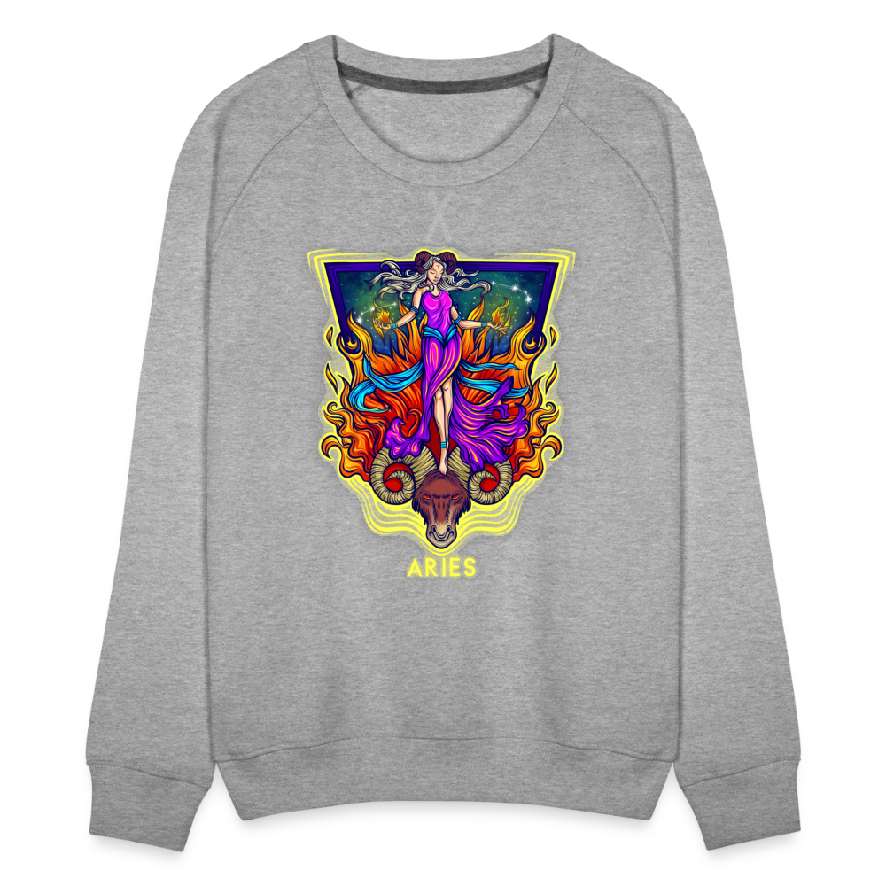 Women’s Cosmic Aries Premium Sweatshirt - heather grey