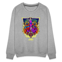 Thumbnail for Women’s Cosmic Aries Premium Sweatshirt - heather grey