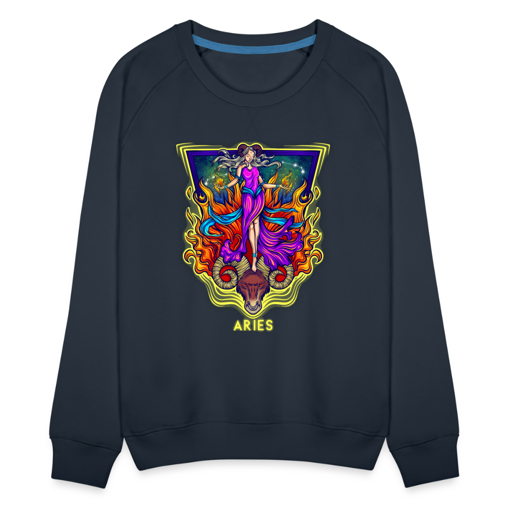 Women’s Cosmic Aries Premium Sweatshirt - navy