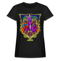 Thumbnail for Women's Cosmic Aries Relaxed Fit T-Shirt - black