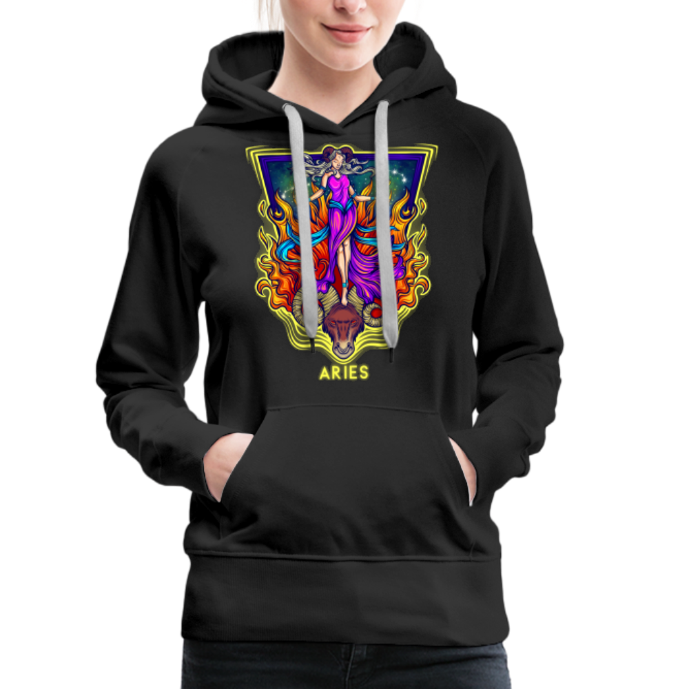 Women’s Cosmic Aries Premium Hoodie - black