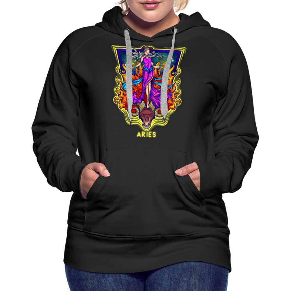 Women’s Cosmic Aries Premium Hoodie - black