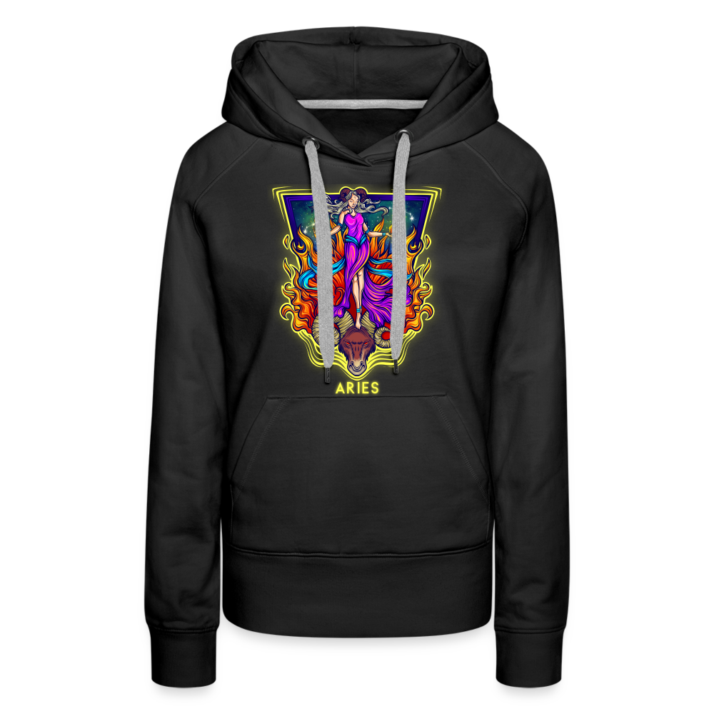 Women’s Cosmic Aries Premium Hoodie - black