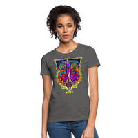 Thumbnail for Women's Cosmic Aries Design T-Shirt - charcoal