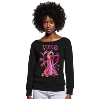 Thumbnail for Women's Astral Virgo Wideneck Sweatshirt - black