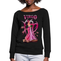 Thumbnail for Women's Astral Virgo Wideneck Sweatshirt - black