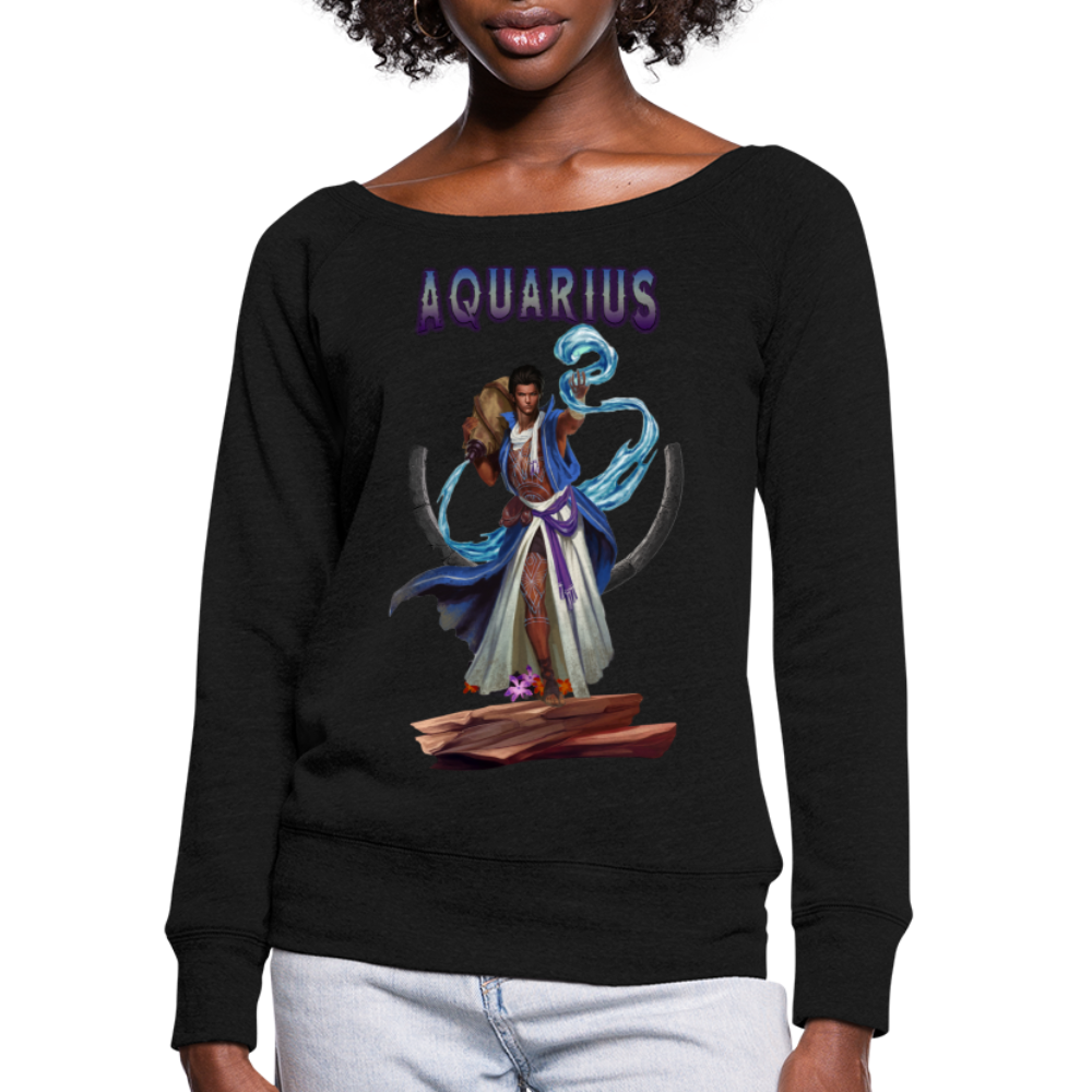 Women's Astral Aquarius Wideneck Sweatshirt - black