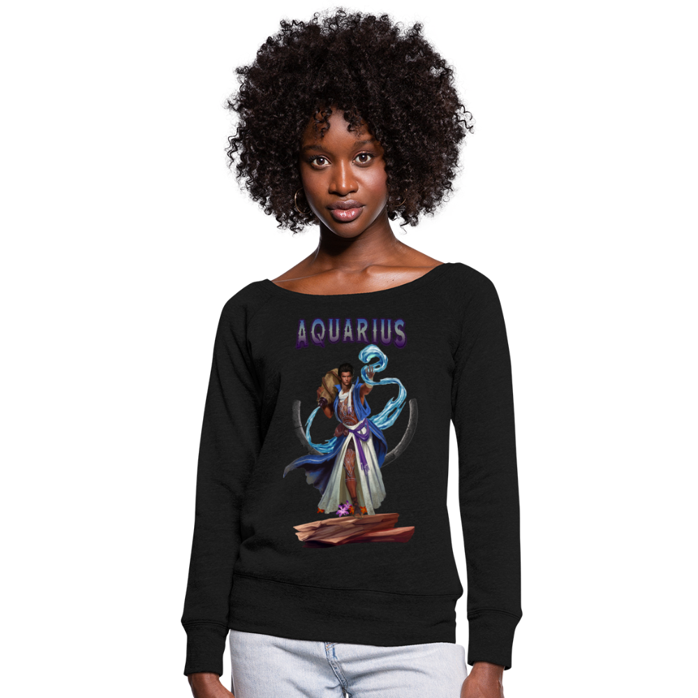 Women's Astral Aquarius Wideneck Sweatshirt - black